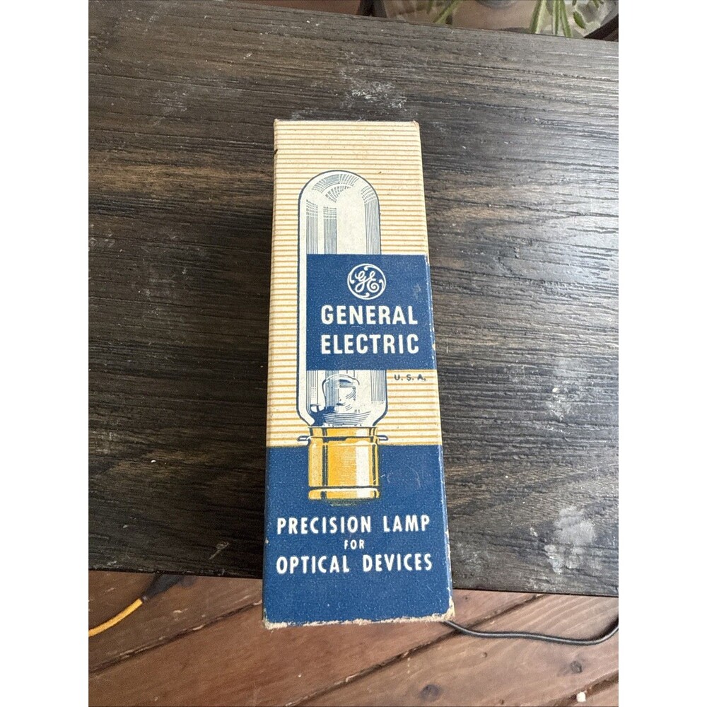 Vintage General Electric Precision Lamp For Optical Devices 300W/120V Bulb